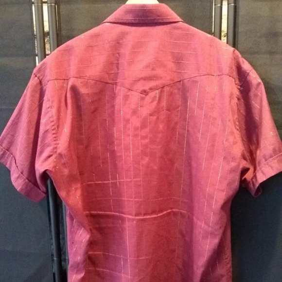 Vintage Pearl Snap Gold Metallic Thread Rockabilly - Picture 7 of 7